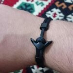 Navy Blue Minimalist Nautical Anchor Bracelet