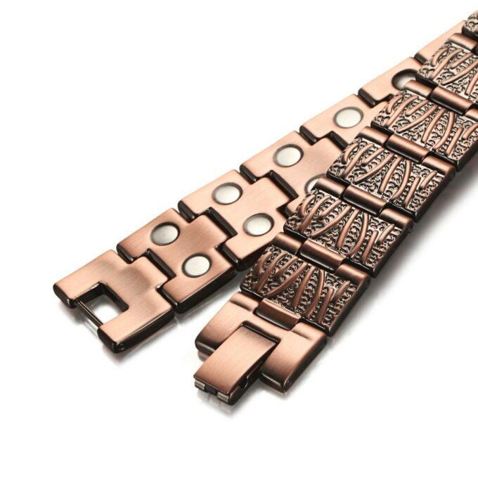 Mens Double Row Pure Copper Magnetic Bracelets - Image 4