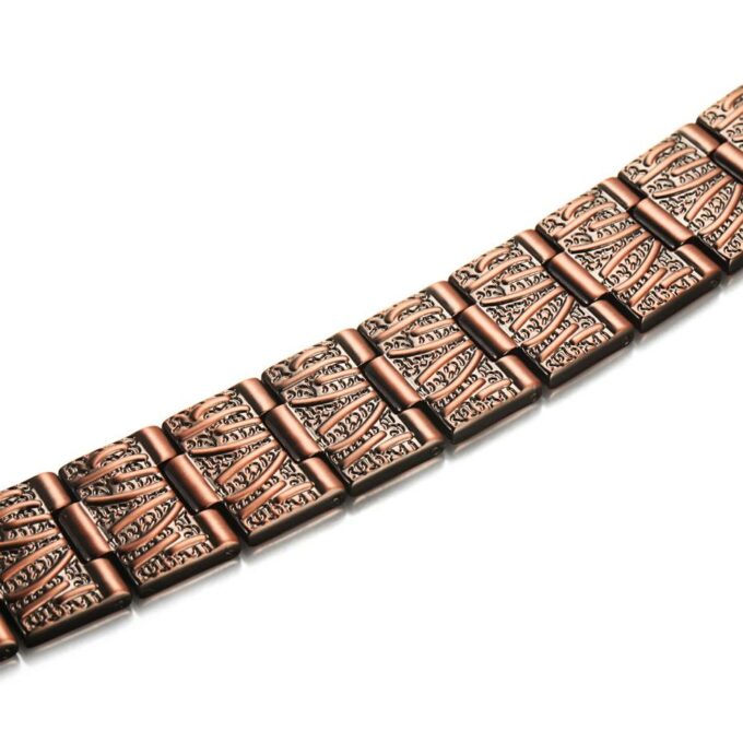 Mens Double Row Pure Copper Magnetic Bracelets - Image 3