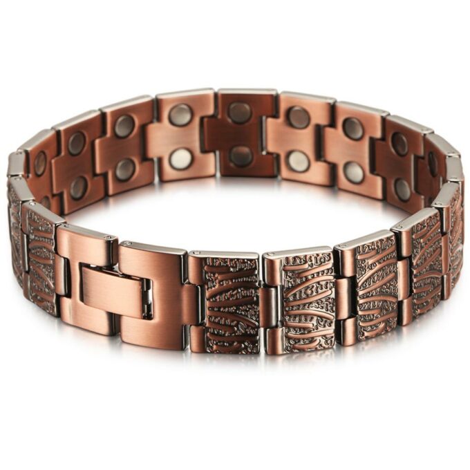 Mens Double Row Pure Copper Magnetic Bracelets