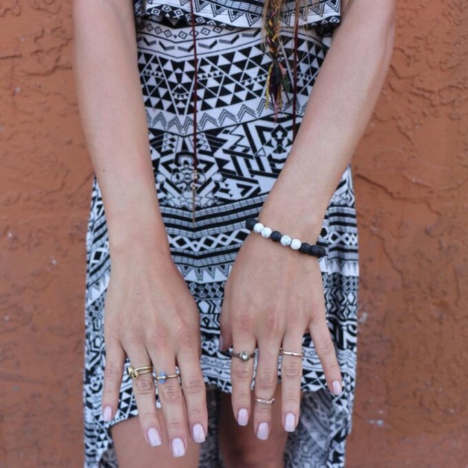 Calm Lava Stone Diffuser Anxiety Bracelet - Image 3