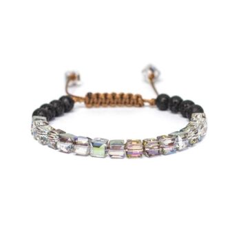 Rainbow Aura Glass Diffuser Anxiety Bracelets