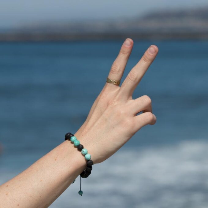 Peace Lava Stone Diffuser Anxiety Bracelet - Image 6