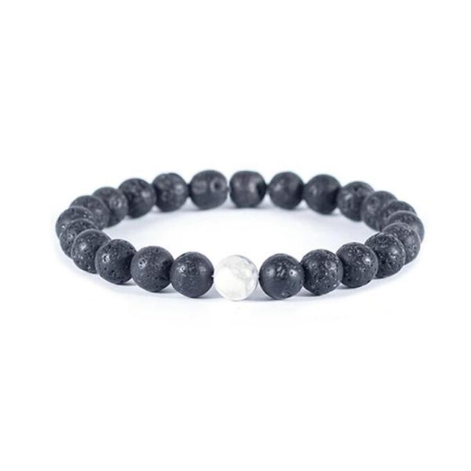 White Howlite Lava Stone Diffuser Anxiety Bracelet