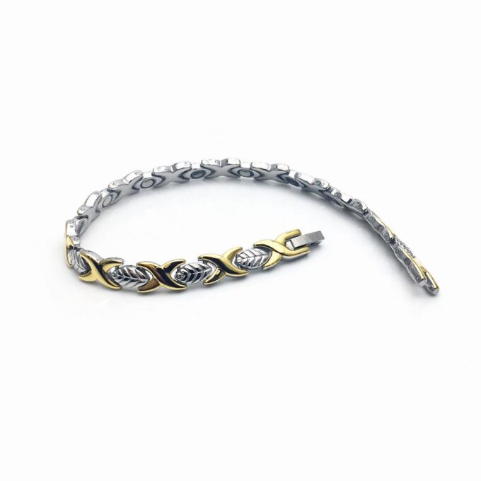 Women Gold/Silver Titanium Steel Magnetic Therapy Bracelets - Image 2