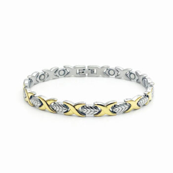 Women Gold/Silver Titanium Steel Magnetic Therapy Bracelets