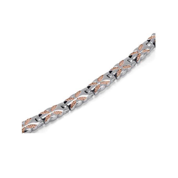 Women Rose Gold Diamond Silver Titanium Steel Magnetic Therapy Bracelets - Image 5