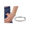 Women Rose Gold Diamond Silver Titanium Steel Magnetic Therapy Bracelets - Image 6