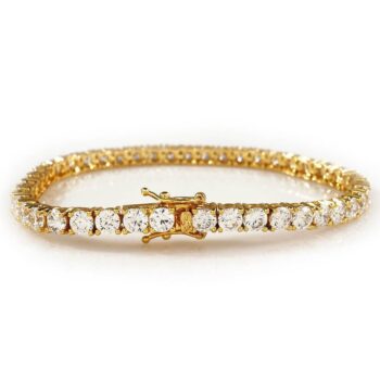 18K Gold 1 Row Diamond Iced Out Bracelets