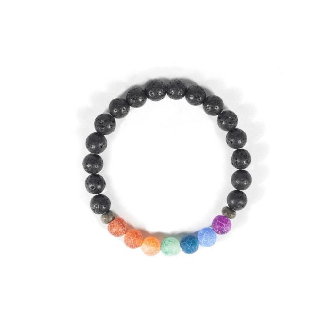 7 Chakra Agate Anxiety Bracelet - Image 2