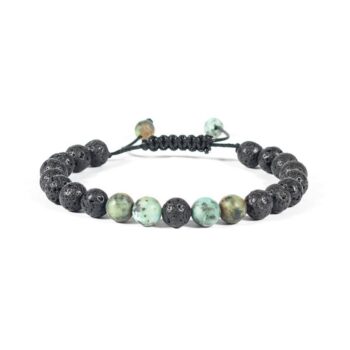 African Turquoise Adjustable Diffuser Anxiety Bracelet