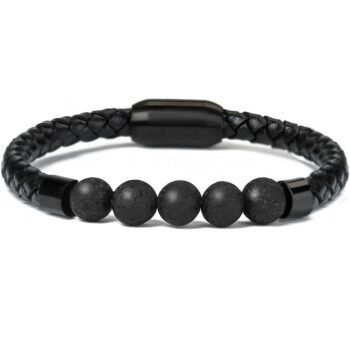 Magnetic Clasp Genuine Leather Diffuser Bracelet