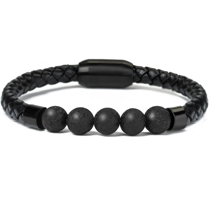 Magnetic Clasp Genuine Leather Diffuser Bracelet