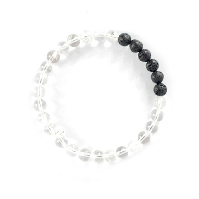 White Crystal Diffuser Anxiety Bracelet - Image 2