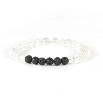 White Crystal Diffuser Anxiety Bracelet