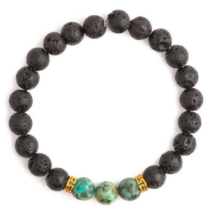 African Turquoise Diffuser Anxiety Bracelet - Image 2