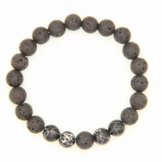 Black Jasper Diffuser Anxiety Bracelet - Image 2