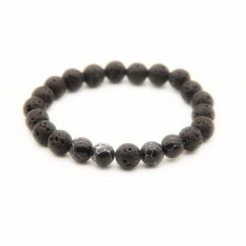 Black Jasper Diffuser Anxiety Bracelet