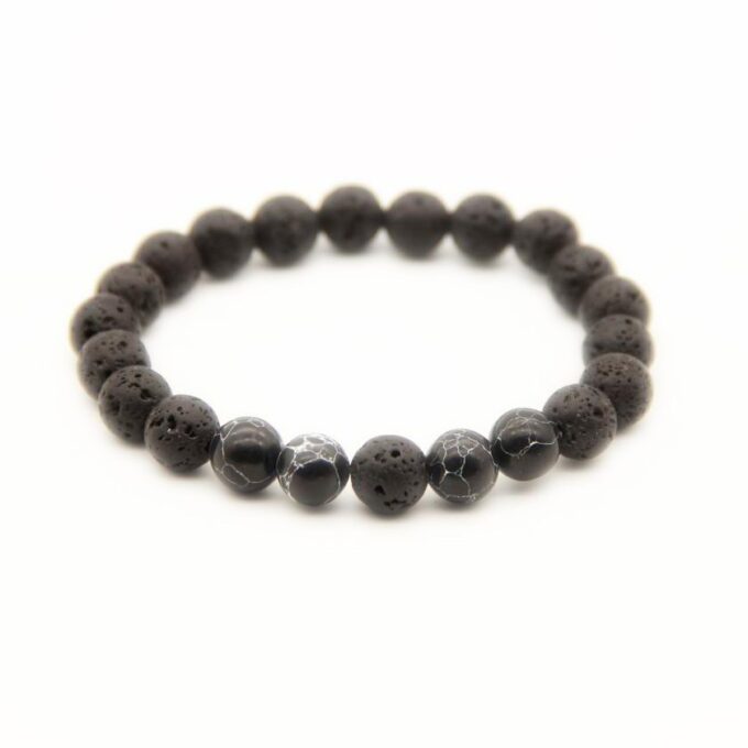 Black Jasper Diffuser Anxiety Bracelet