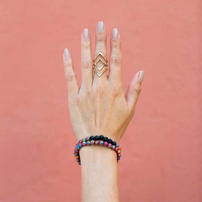 Red Cosmic Diffuser Anxiety Bracelet - Image 4