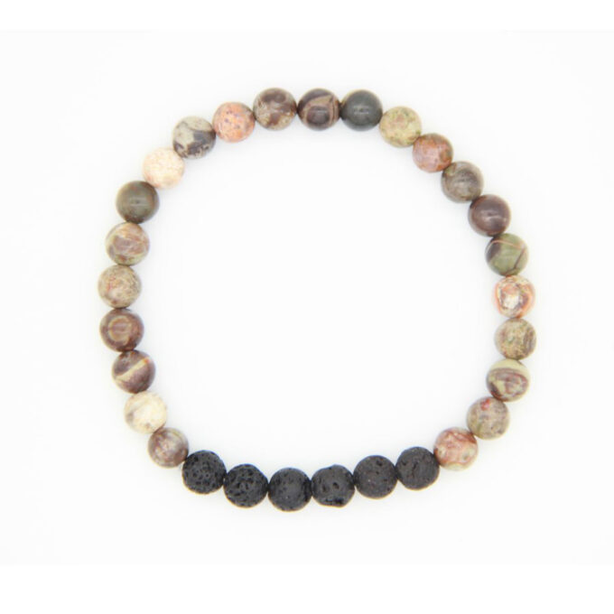 Flower Agate Diffuser Anti Anxiety Bracelet - Image 2