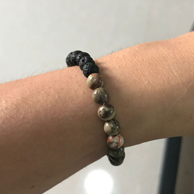 Flower Agate Diffuser Anti Anxiety Bracelet - Image 3