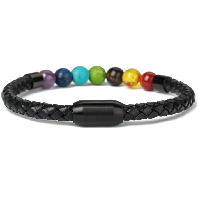 Magnetic Clasp 7 Chakra Diffuser Bracelet - Image 2