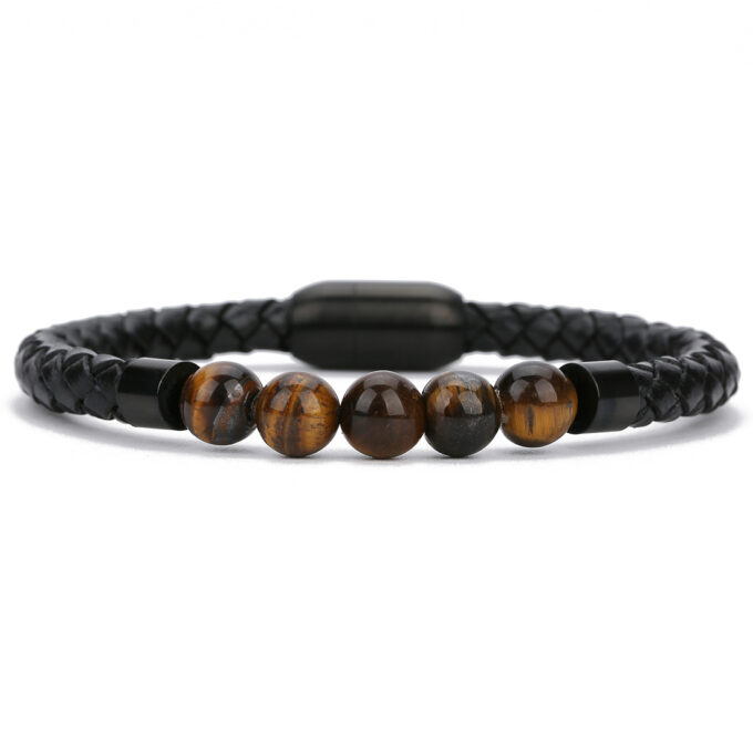 Magnetic Clasp Tiger Eye Diffuser Bracelet