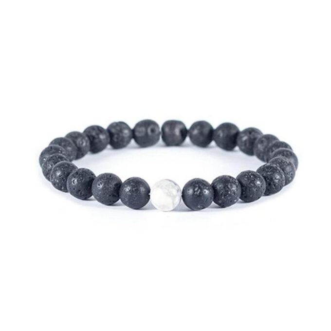 White Howlite Lava Stone Anxiety Bracelet