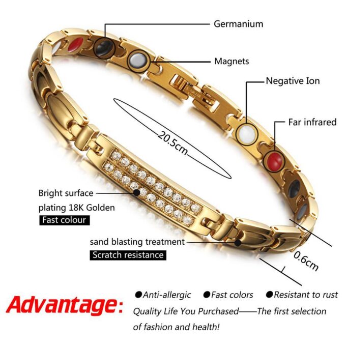 Women Diamond Magnetic Bracelet for Pain - Image 7