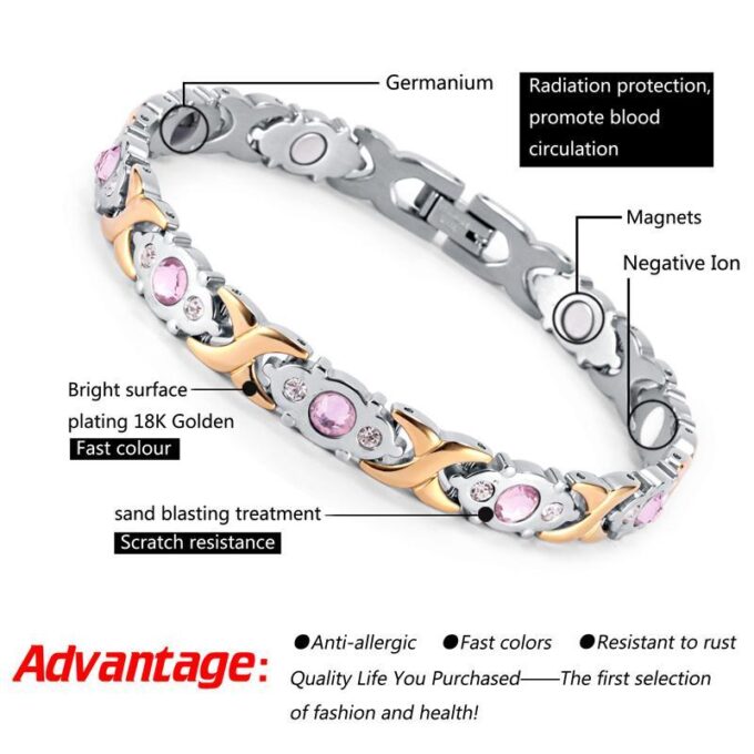 Stainless Steel Women Magnetic Bracelet for Arthritis - Image 7