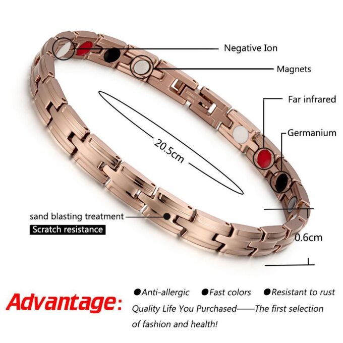 Trending Women Magnetic Bracelet 4 in 1 Health Care Elements Joint Pain Relieve - Image 5