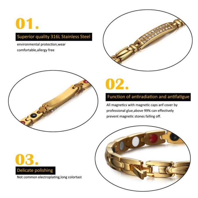 Women Diamond Magnetic Bracelet for Pain - Image 5