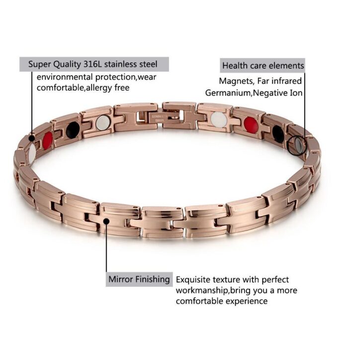 Trending Women Magnetic Bracelet 4 in 1 Health Care Elements Joint Pain Relieve - Image 3