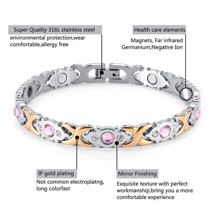 Stainless Steel Women Magnetic Bracelet for Arthritis - Image 5