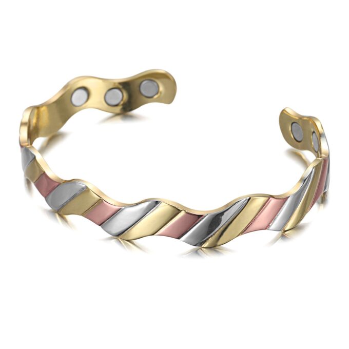 Unique Design Mix Color Pain Relieve Copper Magnetic Bangles - Image 4