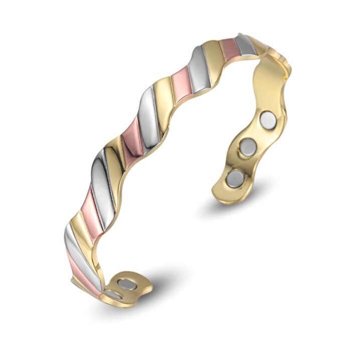 Unique Design Mix Color Pain Relieve Copper Magnetic Bangles - Image 2