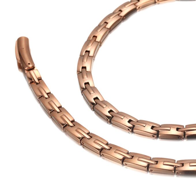Stainless Steel Rose Gold Bio Magnetic Bracelet Necklace Series - Image 5