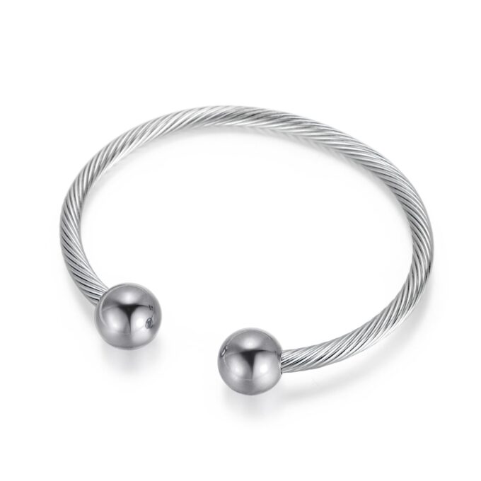 Stainless Steel High Gauss Magnetic Bangle for Pain - Image 3