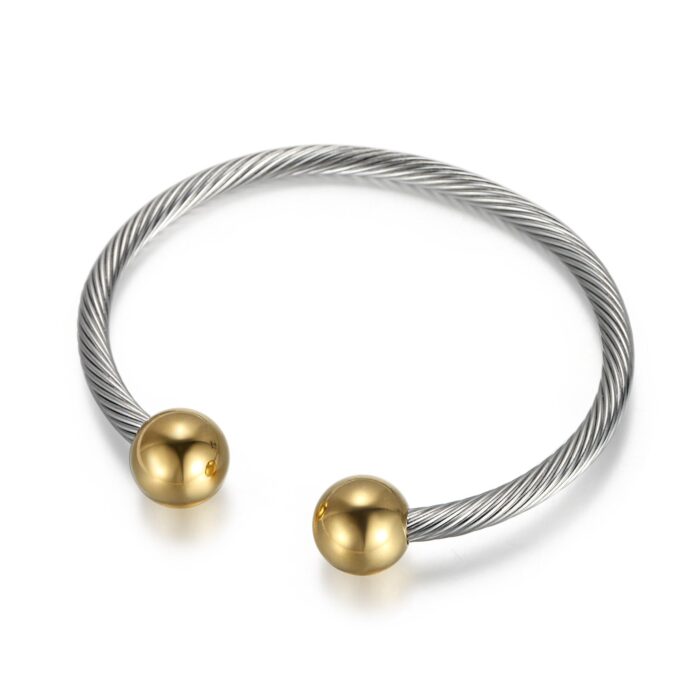 Women Stainless Steel Power Magnetic Bangles Relieve Pain - Image 2