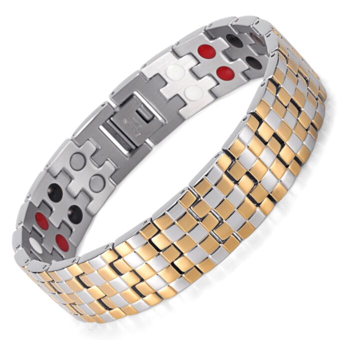 Stainless Steel Mens Magnetic Bracelets for Arthritis Pain Relief - Image 2
