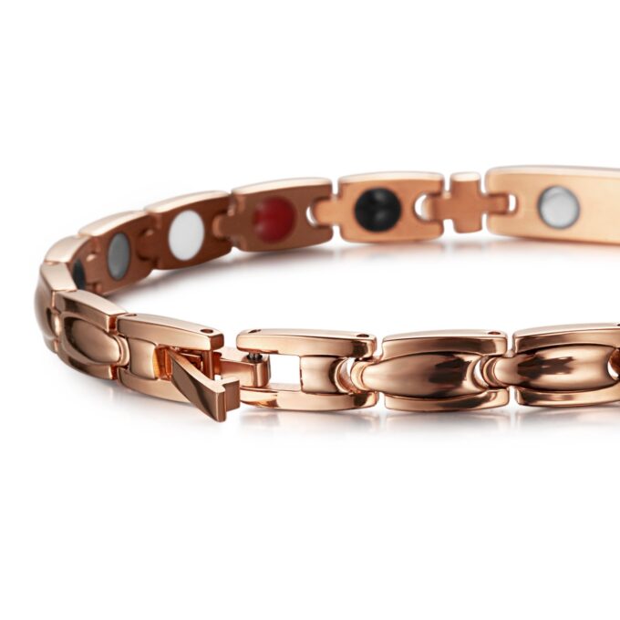 Stainless Steel Rose Gold Bio Magnetic Bracelet Necklace Series - Image 10