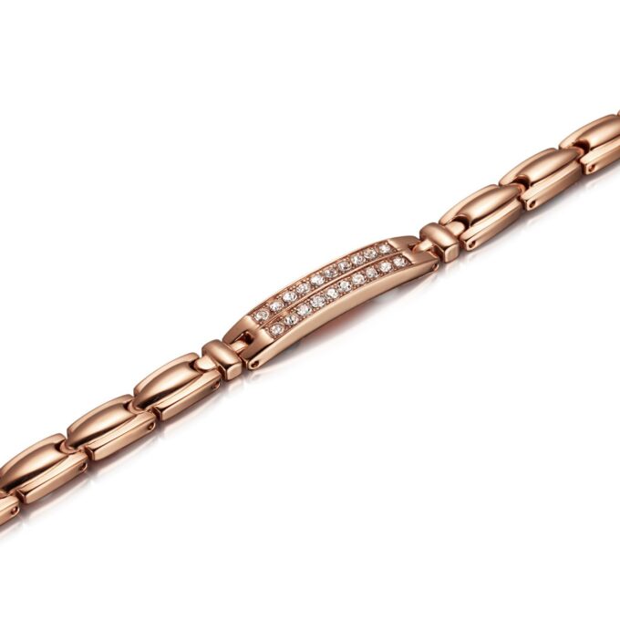 Stainless Steel Rose Gold Bio Magnetic Bracelet Necklace Series - Image 11
