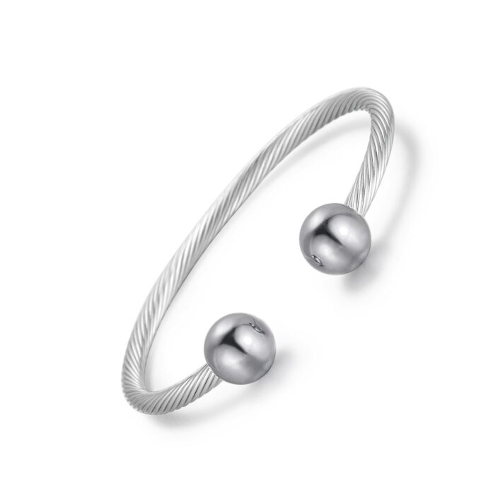 Stainless Steel High Gauss Magnetic Bangle for Pain