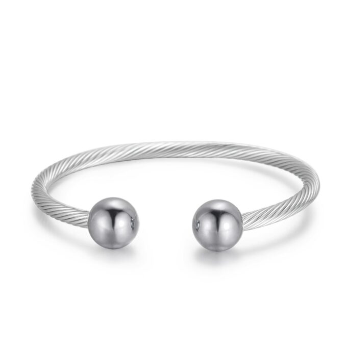 Stainless Steel High Gauss Magnetic Bangle for Pain - Image 2