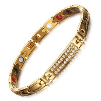 Women Diamond Magnetic Bracelet for Pain
