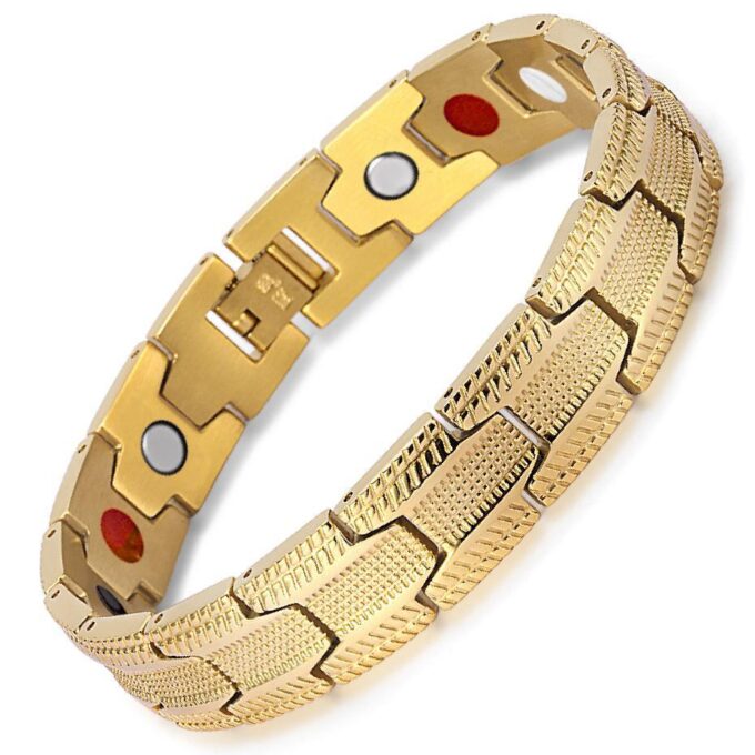 Black Therapeutic Magnetic Bracelets for Men - Image 2