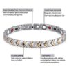 Woman's Arthritis Magnetic Bracelets Reviews Blood Circulation Titanium Bracelet - Image 4
