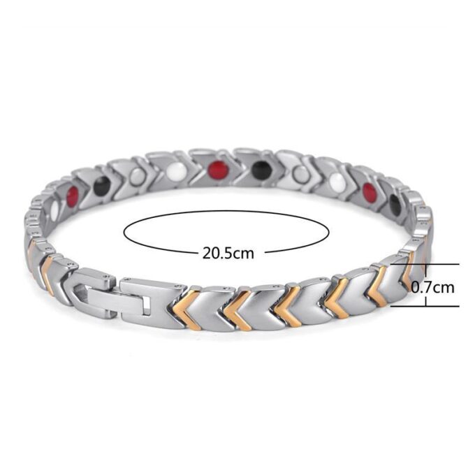 Woman's Arthritis Magnetic Bracelets Reviews Blood Circulation Titanium Bracelet - Image 7
