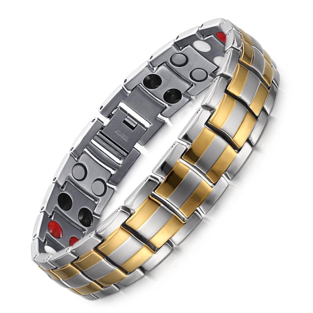 thumbnail image 2 of Magnetic Therapy Bracelet For Men & Women - 4 Elements Balance, Titanium, Arthritis Pain Relief, Adjustable 2 of 6